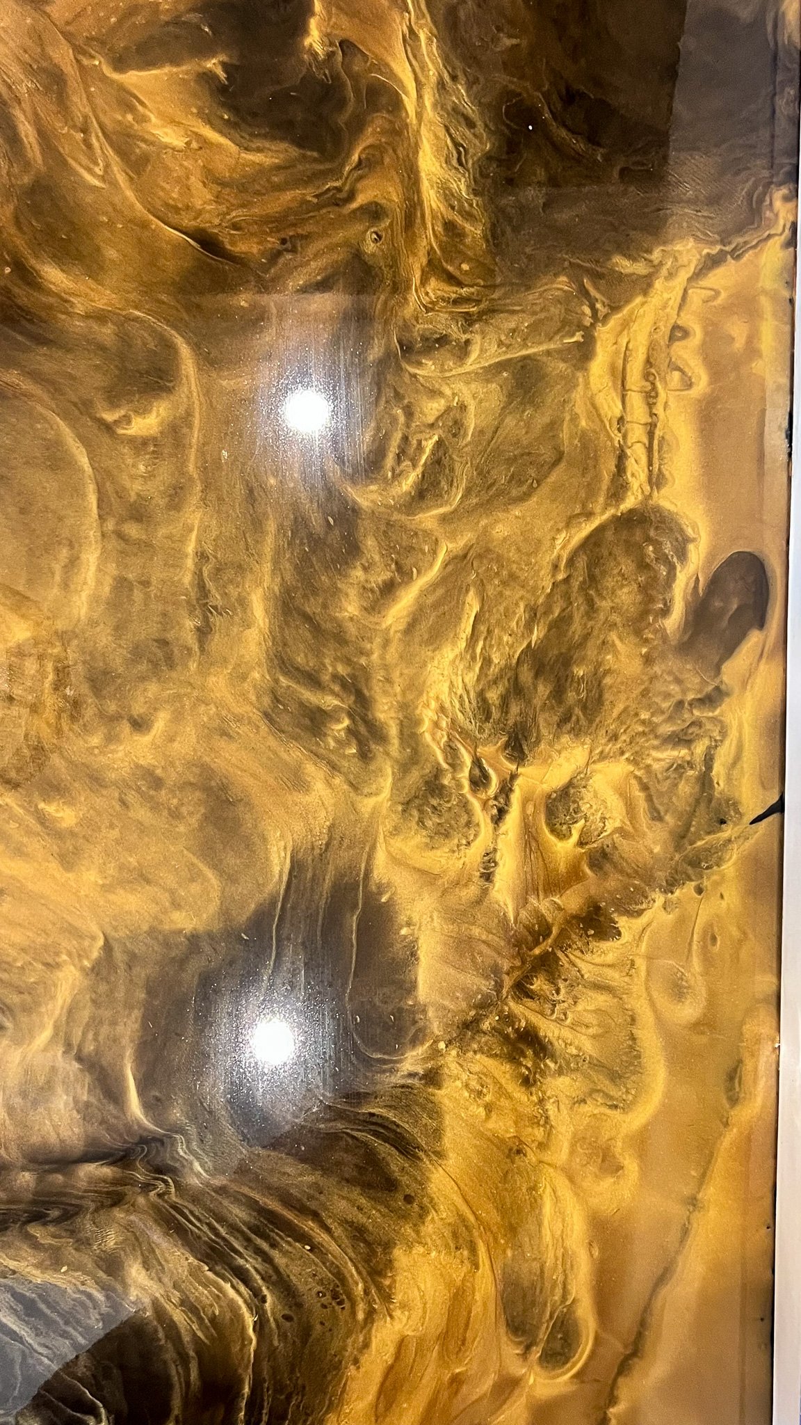 Gold And Black Metallic Epoxy Floor Coating