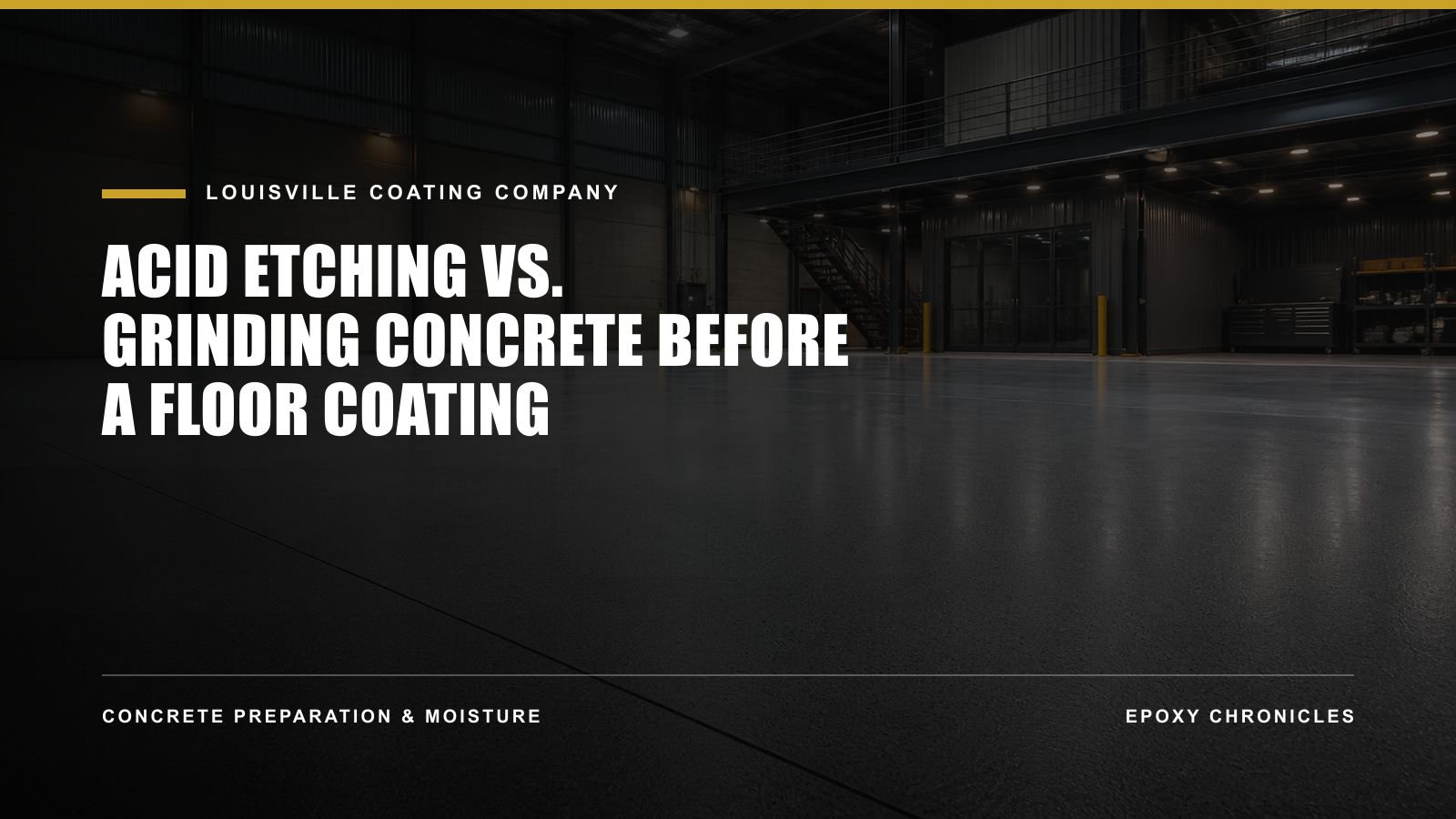 Acid Etching vs. Grinding Concrete Before a Floor Coating | Louisville Coating Company