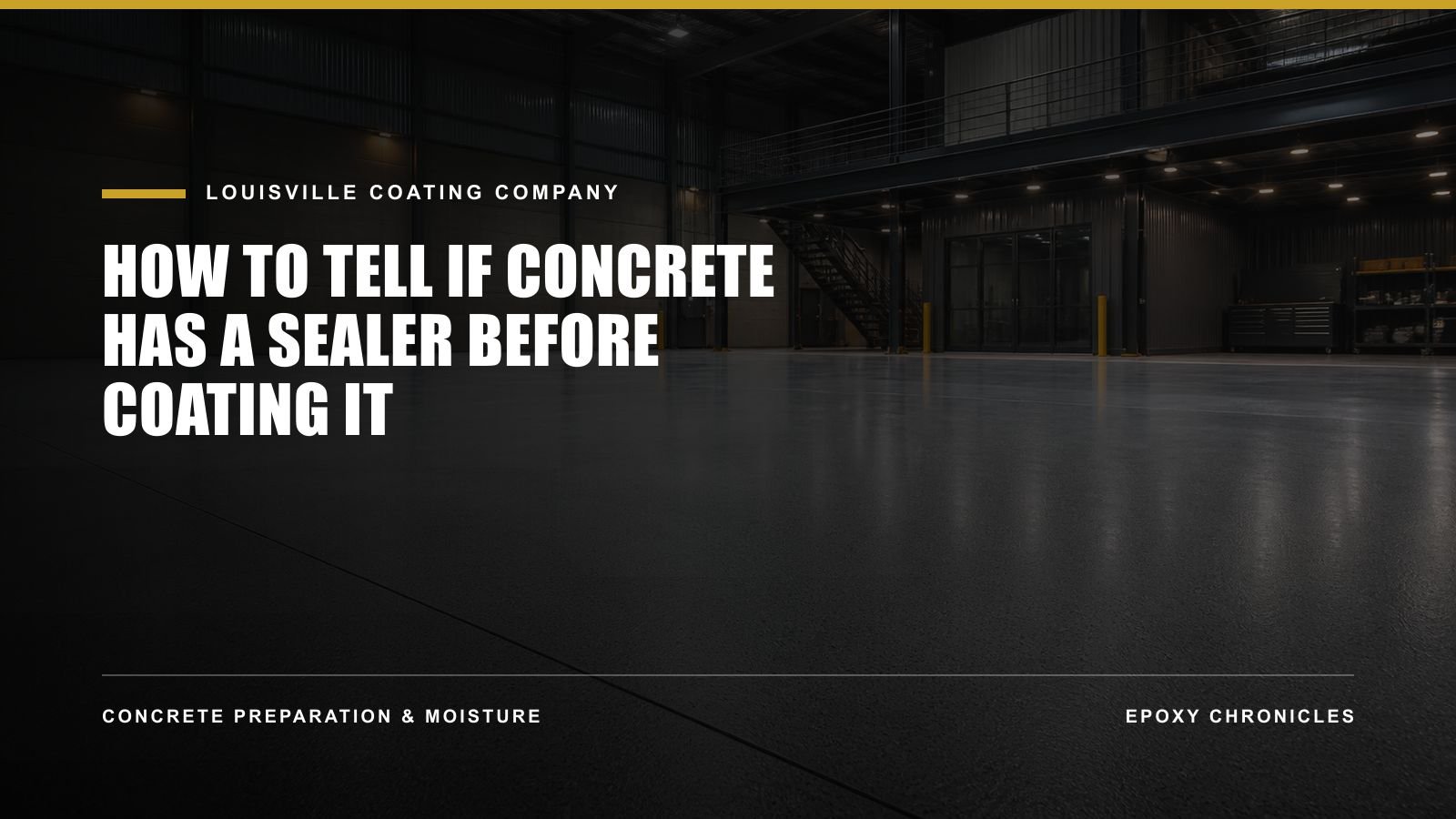 How to Tell if Concrete Has a Sealer Before Coating It | Louisville Coating Company