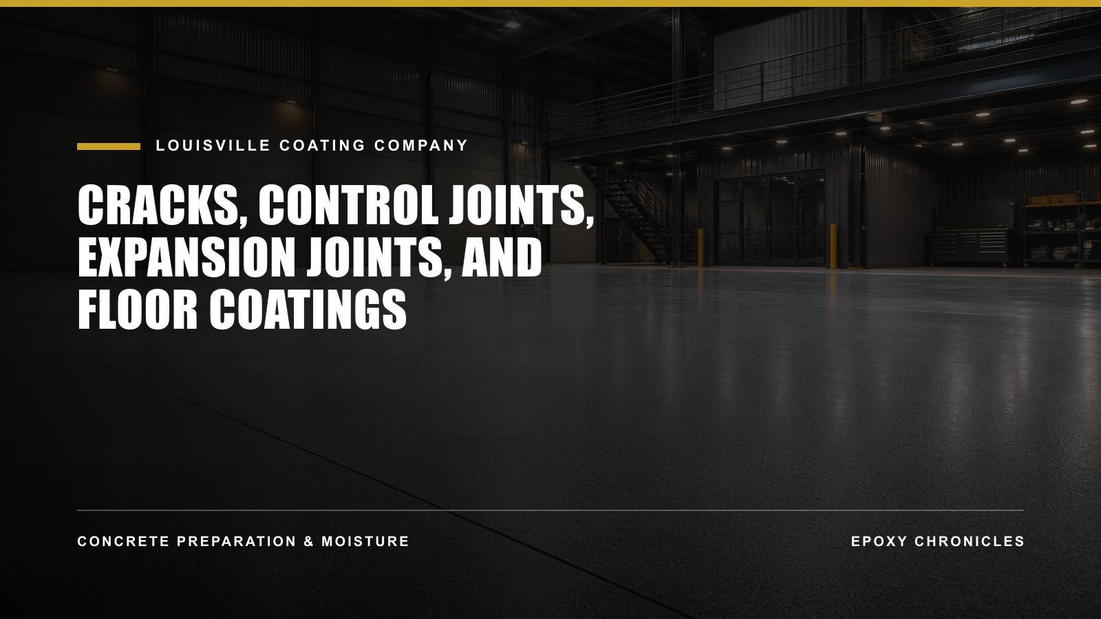 Cracks, Control Joints, Expansion Joints, and Floor Coatings | Louisville Coating Company