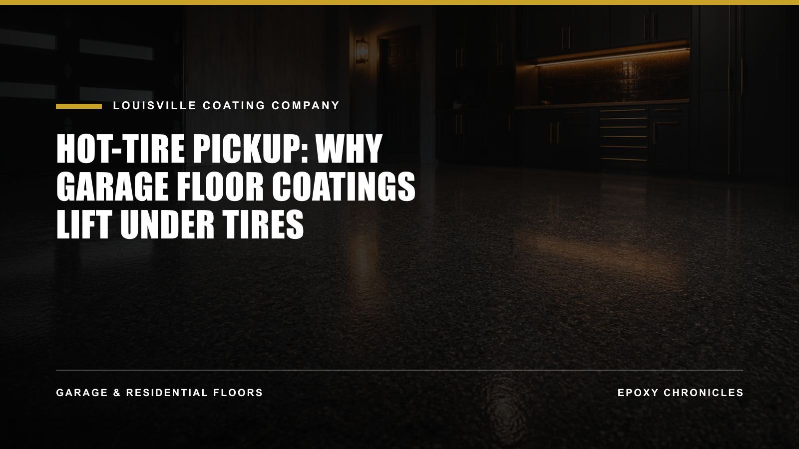 Hot-Tire Pickup: Why Garage Floor Coatings Lift Under Tires | Louisville Coating Company