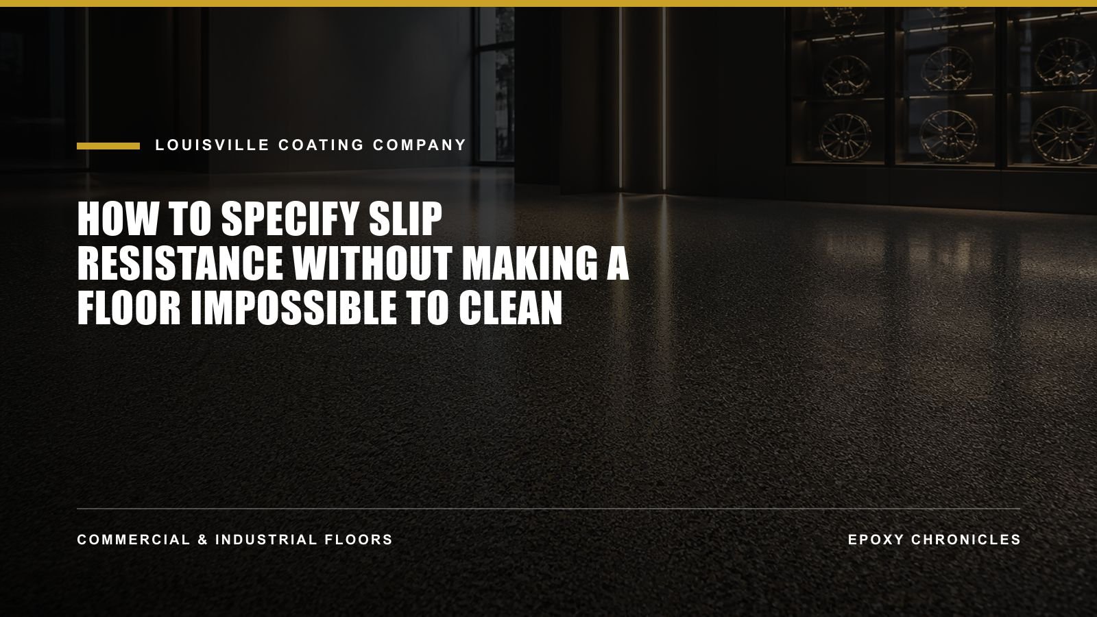How to Specify Slip Resistance Without Making a Floor Impossible to Clean | Louisville Coating Company