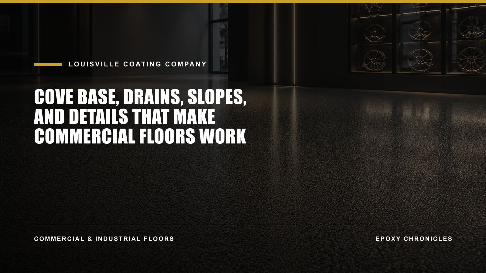 Cove Base, Drains, Slopes, and Details That Make Commercial Floors Work | Louisville Coating Company