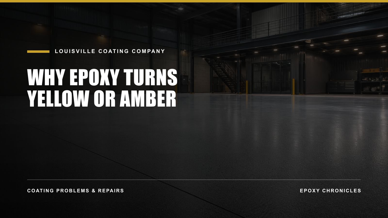 Why Epoxy Turns Yellow or Amber | Louisville Coating Company